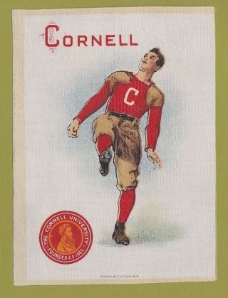 1910 Lg Murad Tobacco Silk S21 Cornell University Football Player Tough