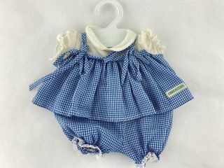 Rare Authentic Vtg Cabbage Patch Kids Girl Doll Blue Clothes Outfit Coleco 80 