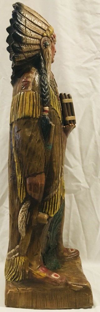 Vintage ALFCO - NY Cigar Store Indian Chief Statue Resin Foam - 35” tall 4