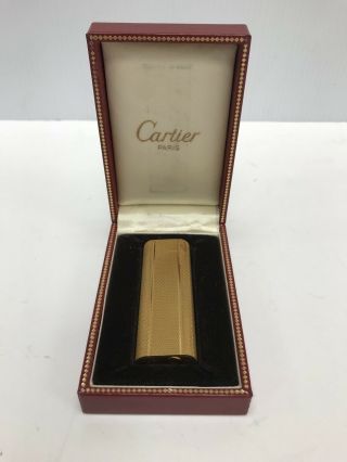 Vintage Cartier Paris Cigarette Lighter 14k Gold Plated