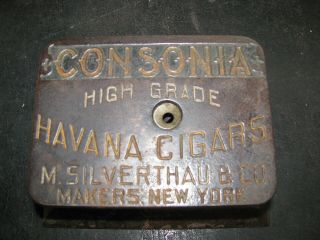 c1903 BRUNHOFF STORE COUNTER CIGAR CUTTER antique CONSONIA HAVANA SILVERTHAU Co, 3