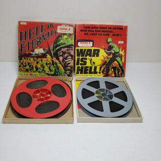 8 Hell To Eternity And War Is Hell Movie Reels In Boxes Vintage