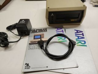 Atari 810 Floppy Disk Drive With Cords And Orginal Booklets