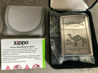 Japanese Zippo Solid Sterling Silver - Camel Filters Turkish Blend (very Rare)