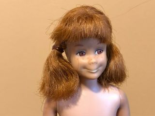 Vtg Barbie Doll Skooter Red Hair Redhead Japan Straight Leg Freckles