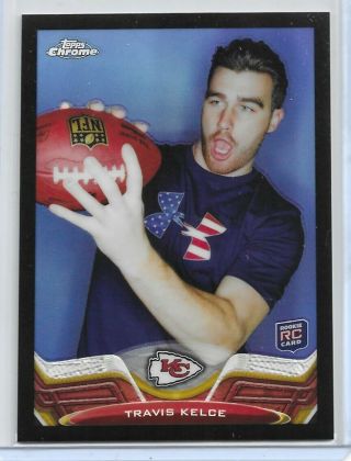2013 Topps Chrome Black Refractor Rc Travis Kelce /299 Rookie Card Chiefs