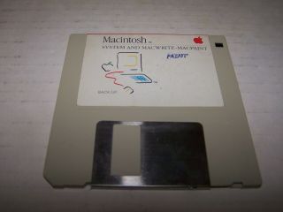 Apple Macintosh System And Macwrite - Macpaint P/n 690 - 5023 - A 400k Disk