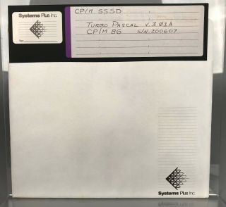 Borland - Turbo Pascal V3.  01a - Cp/m - 86 - 8 " Floppy