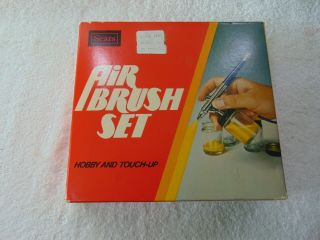 Old Stock Vintage Sears Air Brush Set Complete Very,