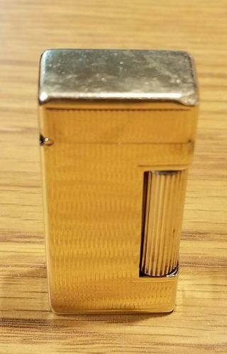 Vintage 14k Yellow Gold Jacket Dunhill Rollalite Lighter 2 " High No Monogram