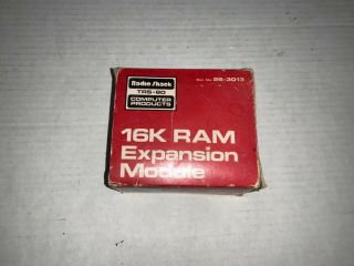 Vintage Radio Shack 16k Ram Memory Expansion Module Trs - 80 Whit Box