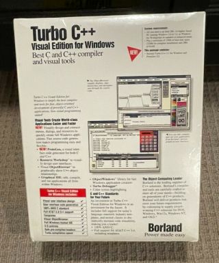 BORLAND Turbo C,  Visual Edition For Windows Version 3.  1 (and) 2