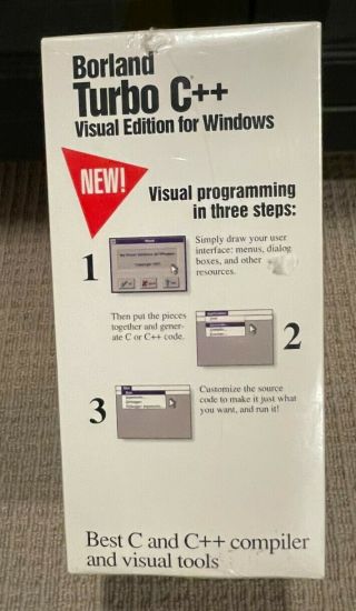 BORLAND Turbo C,  Visual Edition For Windows Version 3.  1 (and) 3