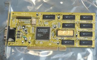 S3 Virge/dx 86c375 4mb Pci Vga Card For Early Pentium Computer