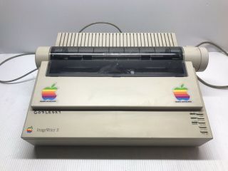Vintage Apple Image Writer Ii Printer A9m0320 W/ Power Cord And Cable