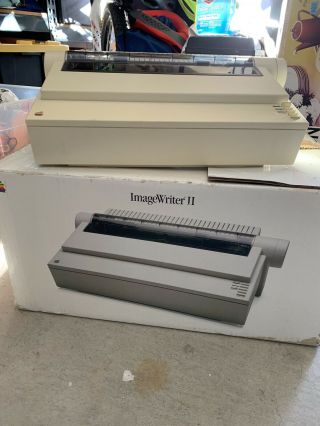 Apple Imagewriter Ii Printer With Owner’s Guide,  Cables Etc.  —clean Plus Tape