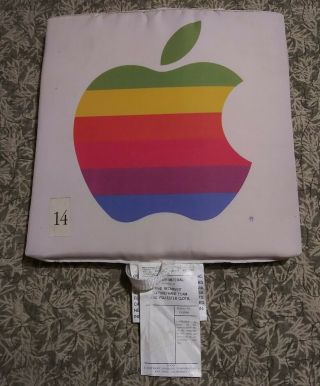 Gift? Givaway? Apple Computer Color Logo Seat Cushion Bowl Xix 1985 Htf
