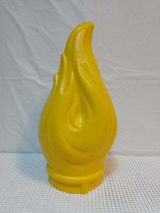 Vintage Empire Candle Blow Mold Flame Top Yellow 10 Inch Euc