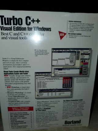 Borland Turbo C,  Visual Edition For Windows 3