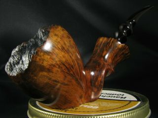 Preben Holm Made Ben Wade Golden Walnut Large Freehand Sitter Pipe From 1970s