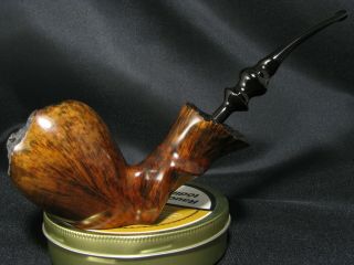 PREBEN HOLM made BEN WADE Golden Walnut large freehand sitter pipe from 1970s 2