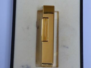 Dunhill Rollagas Pipe Lighter - Lacquered Panels with Gold Plated Trim - Boxed 3