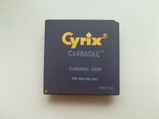 Cyrix Cx486dlc,  Cx486dlc - 33gp,  Vintage Cpu,  Gold,  Chipped But
