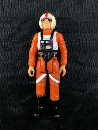 Vintage Star Wars - Luke Skywalker X - Wing Pilot,  3 - Line Raised Bar China Figure