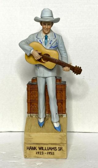 Vintage Hank Williams Sr Mccormick Musical Ceramic Decanter Music Box - 15 " Tall