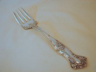 1847 Rogers Bros Silver Vintage Grape Cold Meat Fork,  C,  8 - 1/4in,  1904