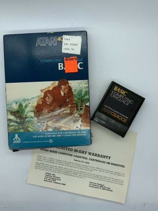Atari 400/800 Basic Computing Language Cartridge Cxl4002 Learning