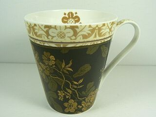 Victoria And Albert Museum Mug 14 Oz 400 Ml Vintage Inspired Floral Brown Euc