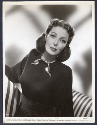 Loretta Young Glamour Portrait 1947 Vintage Orig Photo Sexy Actress