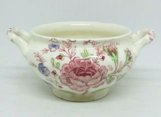 Vintage Johnson Bros.  Rose Chintz Sugar Bowl (no Lid),  Made In England