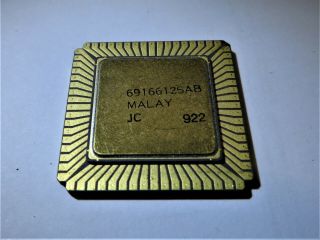 Rare Intel R80287 - 12 Math Co - Processor For 286 Cpu Ceramic And Gold