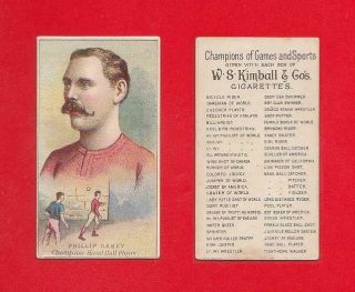 1888 Kimball - N184 Champions Of Games & Sports - Casey (hand Ball Player) Ex,