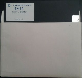 Commodore Sx - 64 Test/demo Disk 5.  25 " Single - Sided 48tpi 1984 Rare