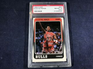 Z3 - 52 Basketball Card - Scottie Pippen Bulls - 1988 Fleer - Card 20 - Grade 8