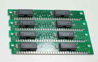 4x Vintage Computer Memory Motorola Mcm84256s 30 - Pin Simm Sticks
