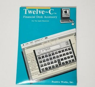 Vintage Apple Macintosh Software Twelve C Hp Calculator Emulator 3.  5 Floppy Disk