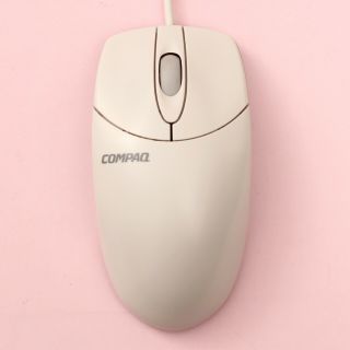 Vintage Compaq Mechanical Ps/2 Computer Mouse W/ Scroll Wheel [m - S48a]