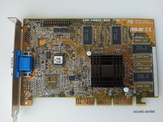 Asus Agp - V3800/32m Rev 1.  02 Nvidia Riva Tnt2 Pro 32mb Agp4x Video Graphics Card