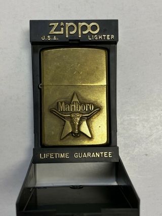 Vintage Marlboro Cigarettes Advertising Zippo Lighter W/ Initials Esg