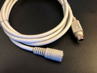 BEIGE Macintosh Serial Extension Cable 6ft M/F DIN - 8 DIN8 Vintage Apple Mac 2