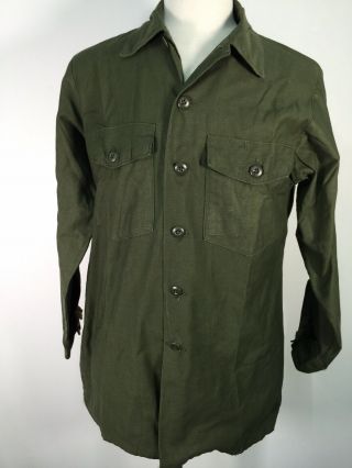 Vtg Us Army Vietnam Era Green Mens Utility Shirt 8405 - 782 - 3019 Sz 16.  5 X32