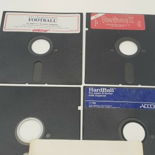 Apple 2 Ii Floppy Disk Games Hardball Phantasie 2 Ii Gfl Championship Football