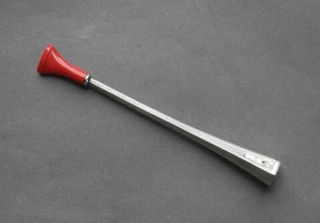 Vintage Dunhill 4 " Sterling Silver Cigarette Holder With Red Mouthpiece