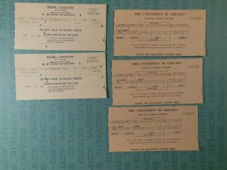 Vintage Computer Punch Cards,  1959,  University Of Chicago,  Board Of Education