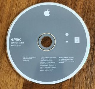 Apple Emac Mac Os X Install And Restore Disc 10.  2.  4 Jaguar,  691 - 4337 - A