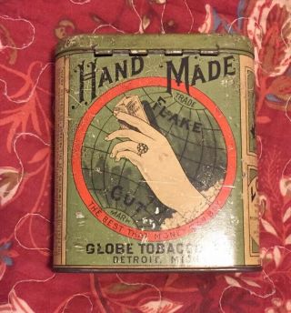 Hand Made Tobacco Pocket Tin And Bulldog